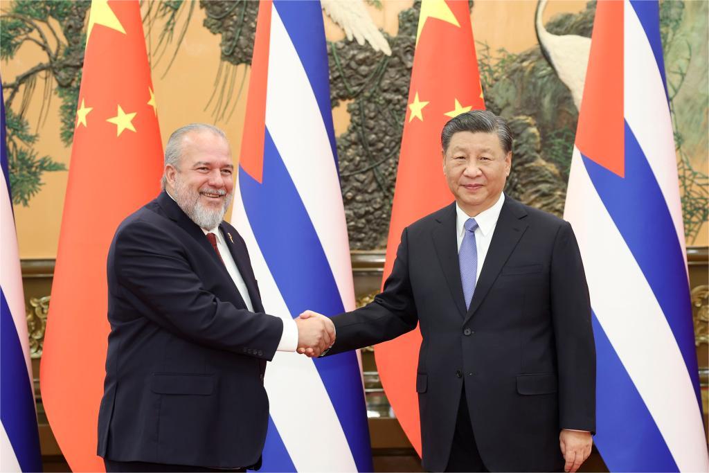 习近平会见古巴总理马雷罗